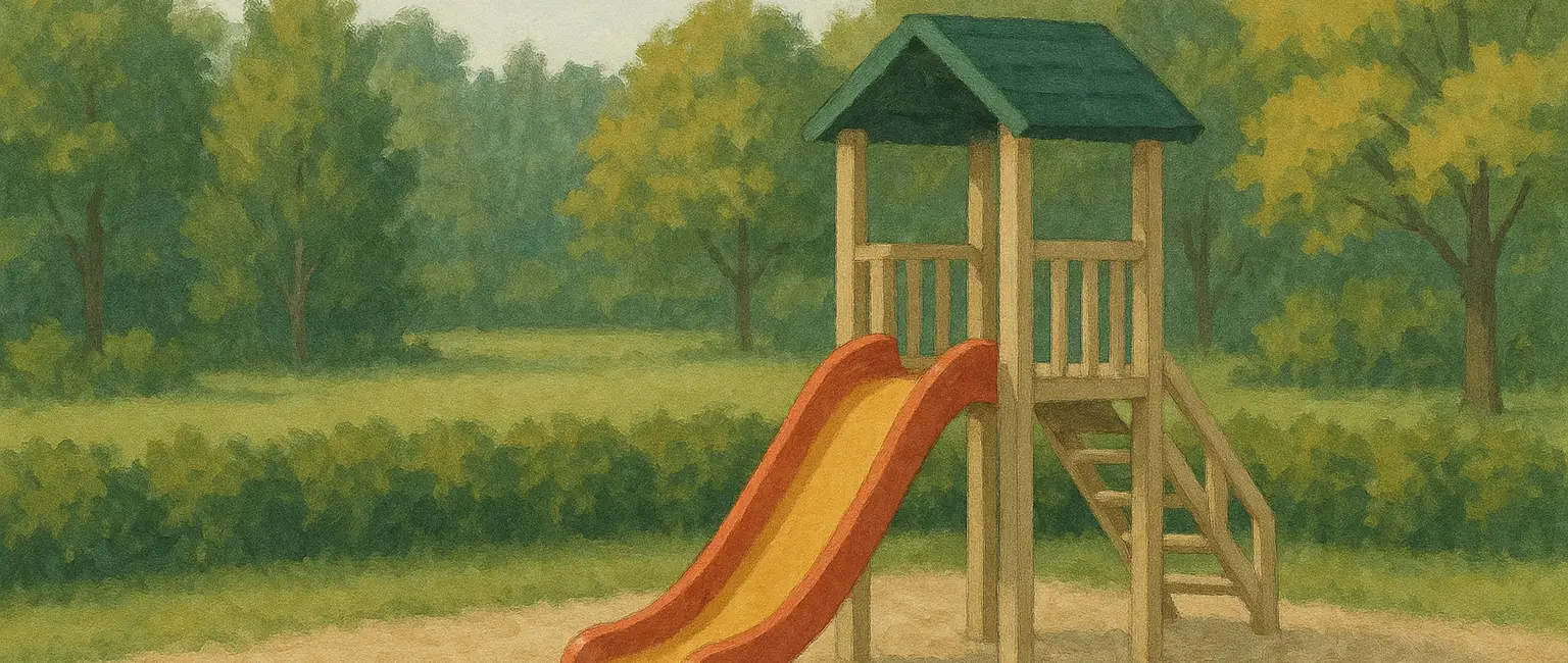 A slide at a playground