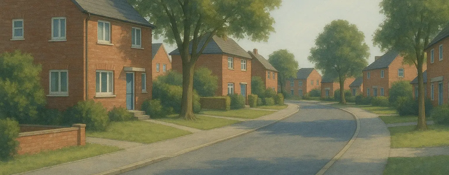 A peaceful neighborhood street