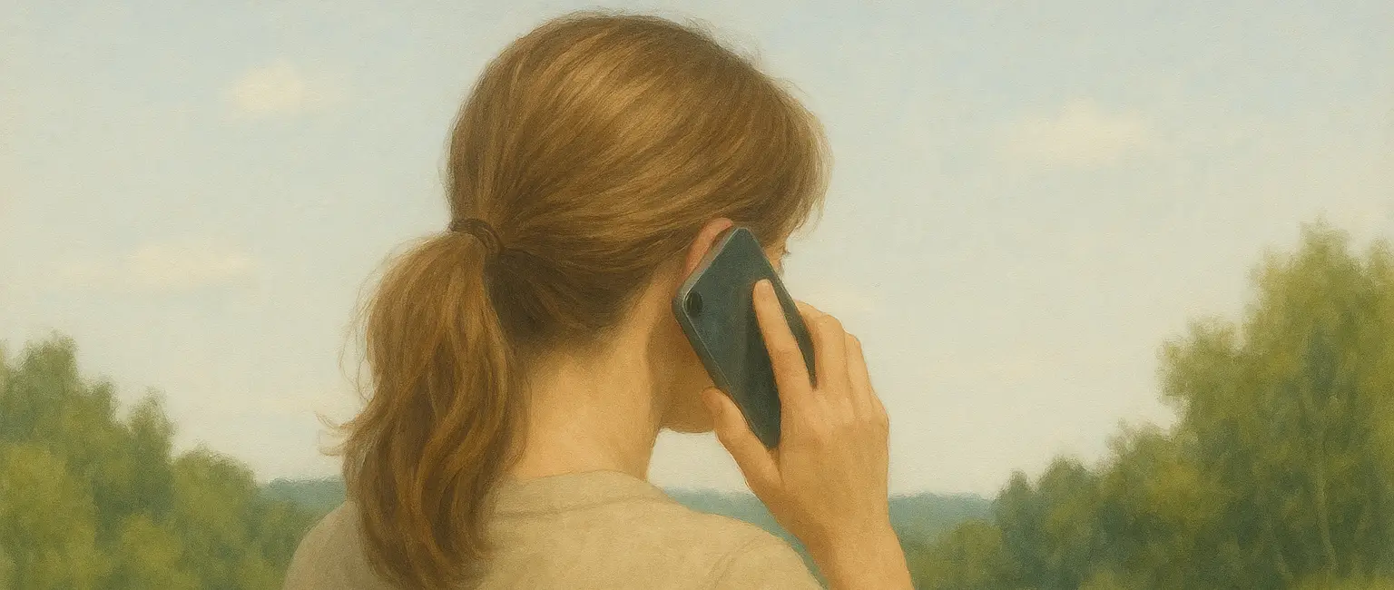 Person talking on the phone