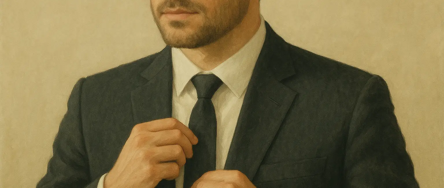 Professional preparing for an interview