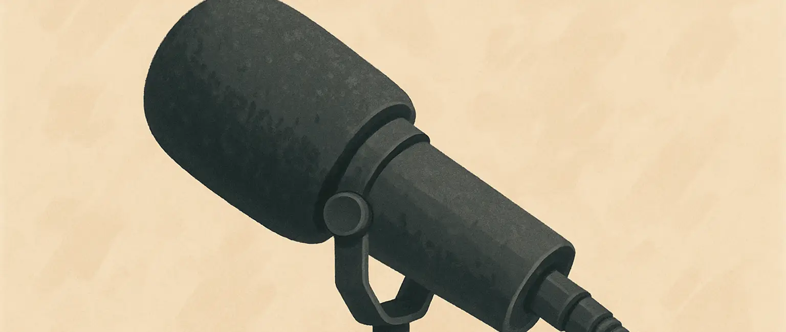 A podcast microphone