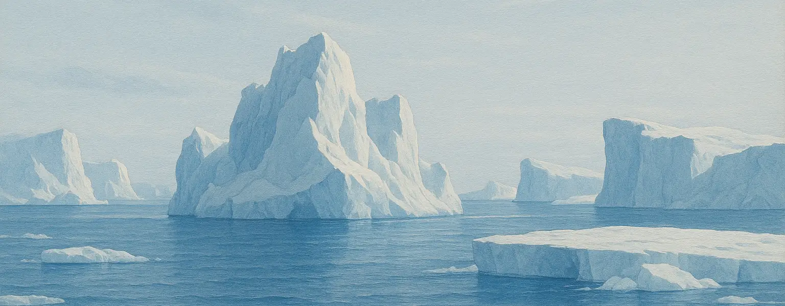 An iceberg in the ocean