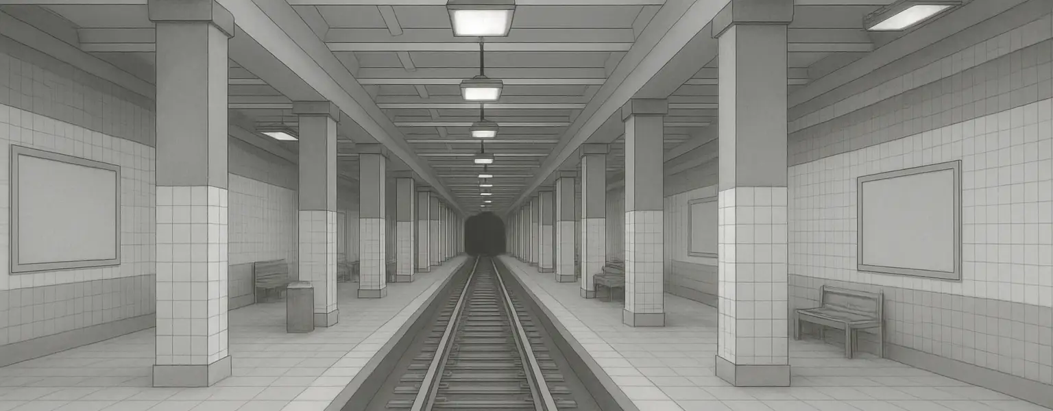 An underground metro station