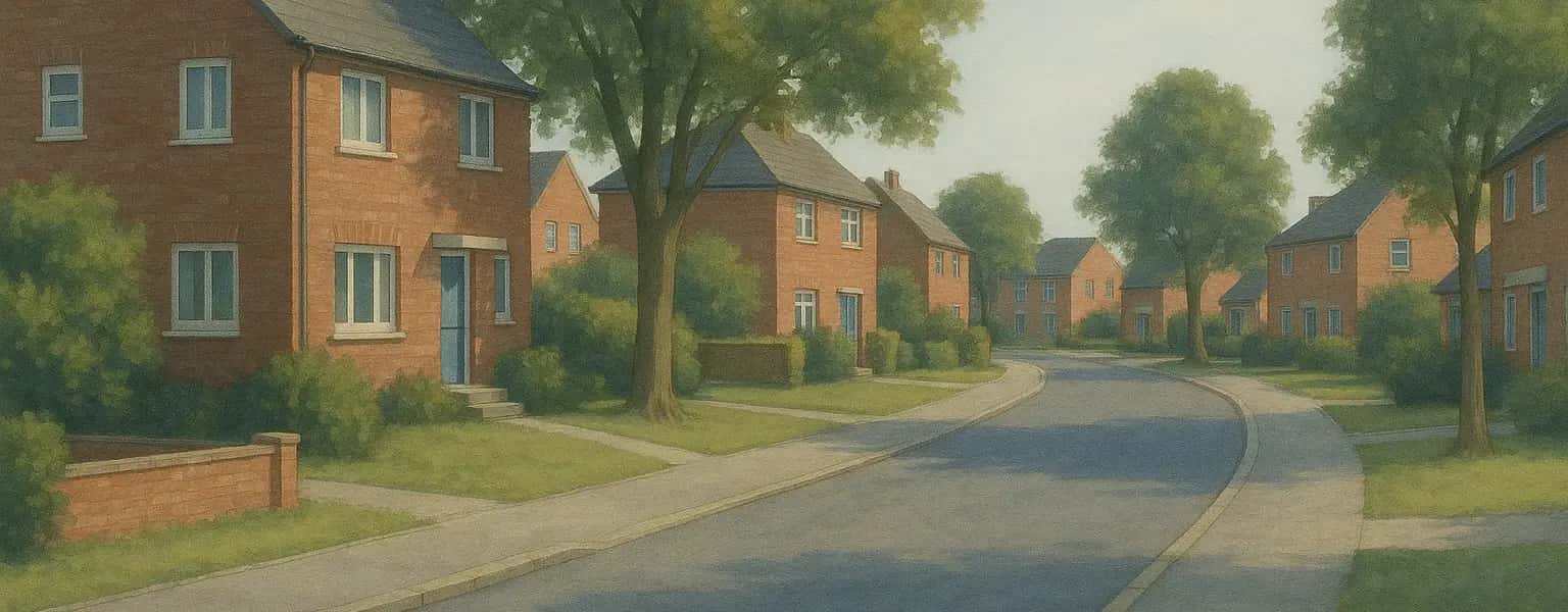 A peaceful neighborhood street