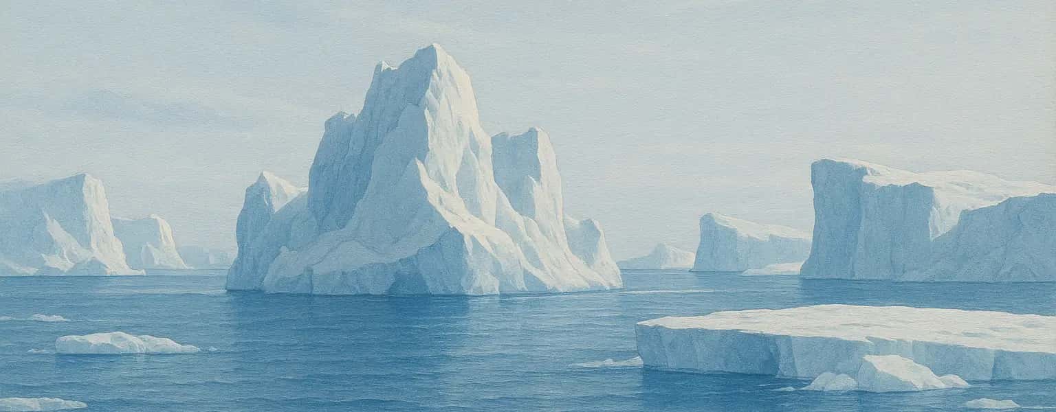 An iceberg in the ocean